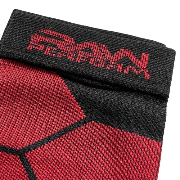 2 Pairs Compression Sleeves M  RAW Perform Black Red NEW - Picture 6 of 8